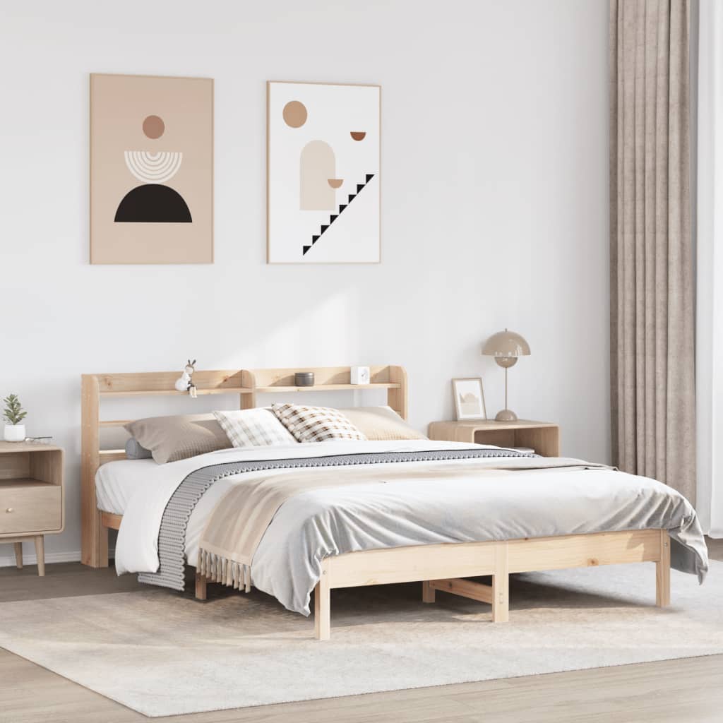 Bedframe zonder matras massief grenenhout 150x200 cm