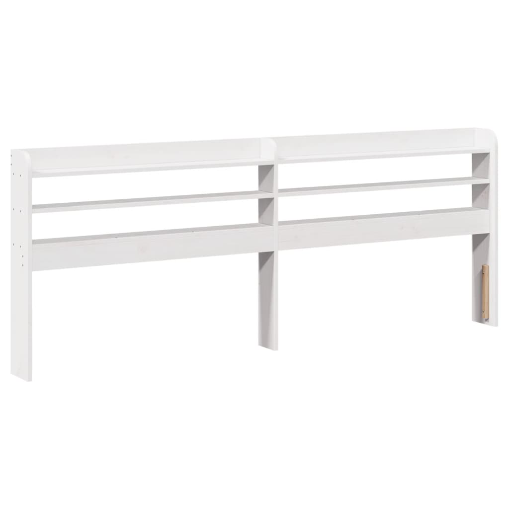 Bedframe zonder matras massief grenenhout wit 150x200 cm