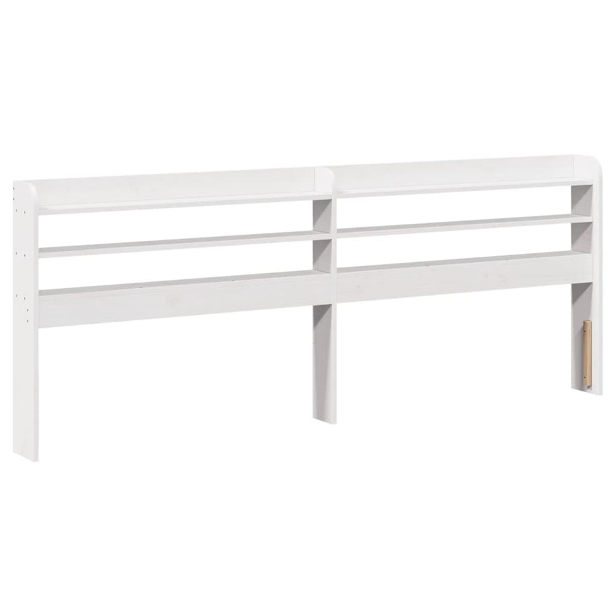 Bedframe zonder matras massief grenenhout wit 150x200 cm