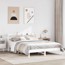 Bedframe zonder matras massief grenenhout wit 140x200 cm