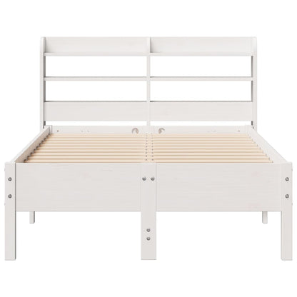 Bedframe zonder matras massief grenenhout wit 140x200 cm
