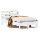 Bedframe massief grenenhout wit 90x200 cm