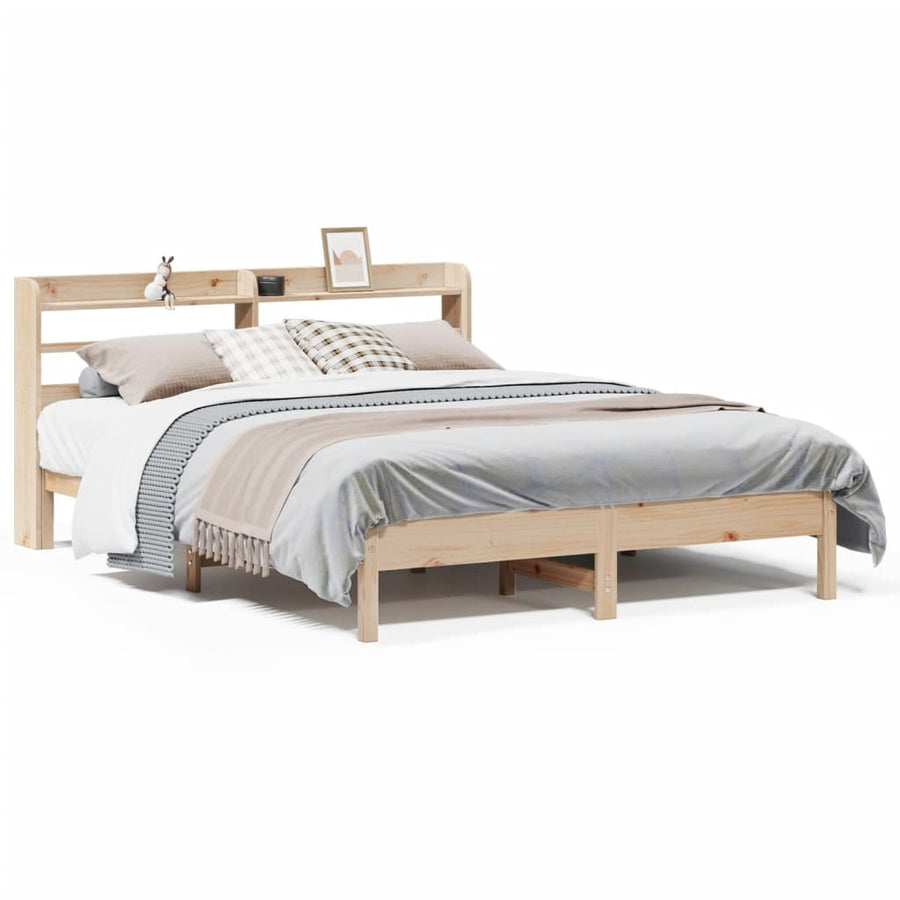 Bedframe zonder matras massief grenenhout 135x190 cm