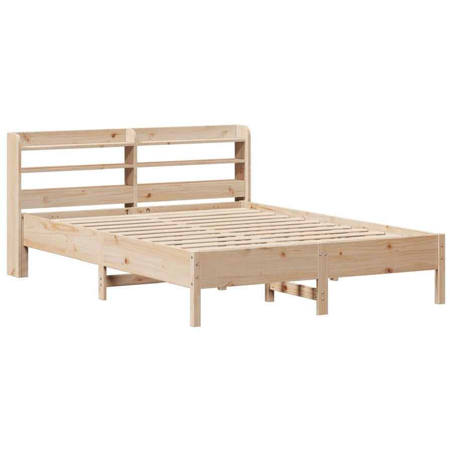 Bedframe zonder matras massief grenenhout 135x190 cm