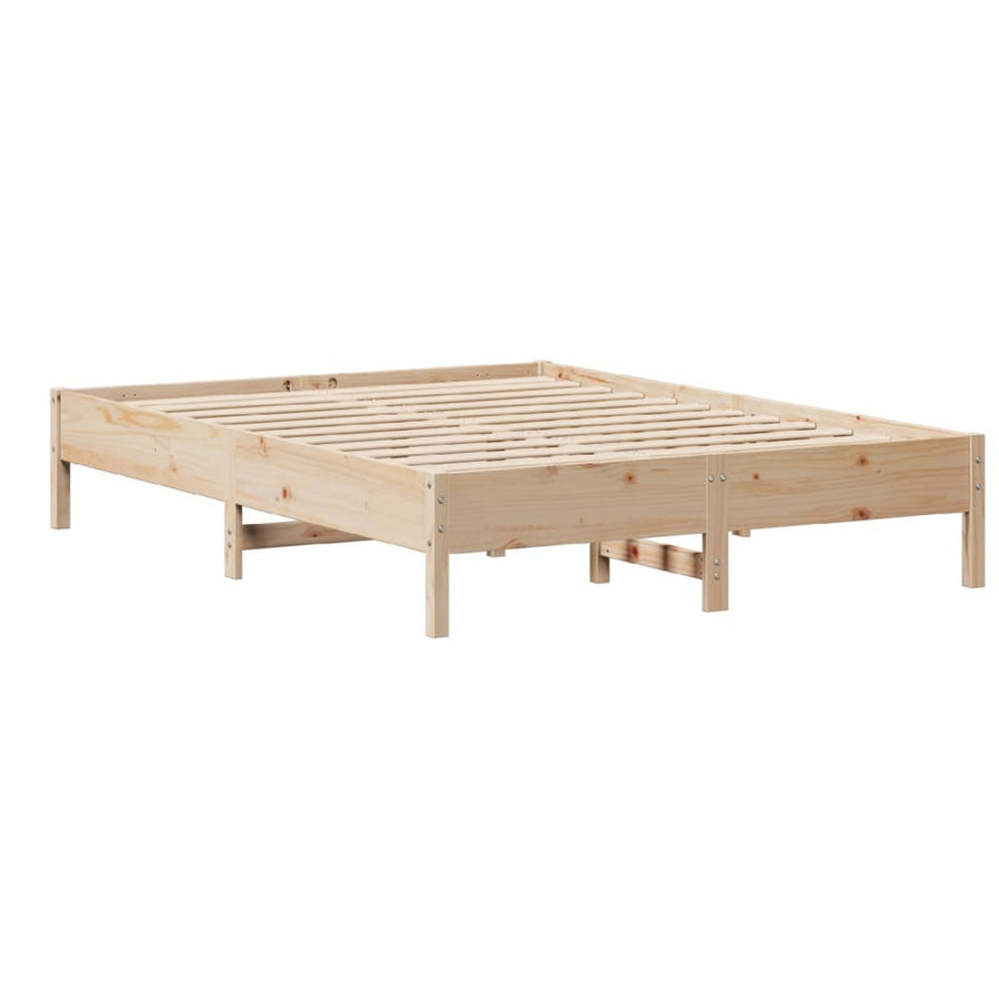 Bedframe zonder matras massief grenenhout 135x190 cm
