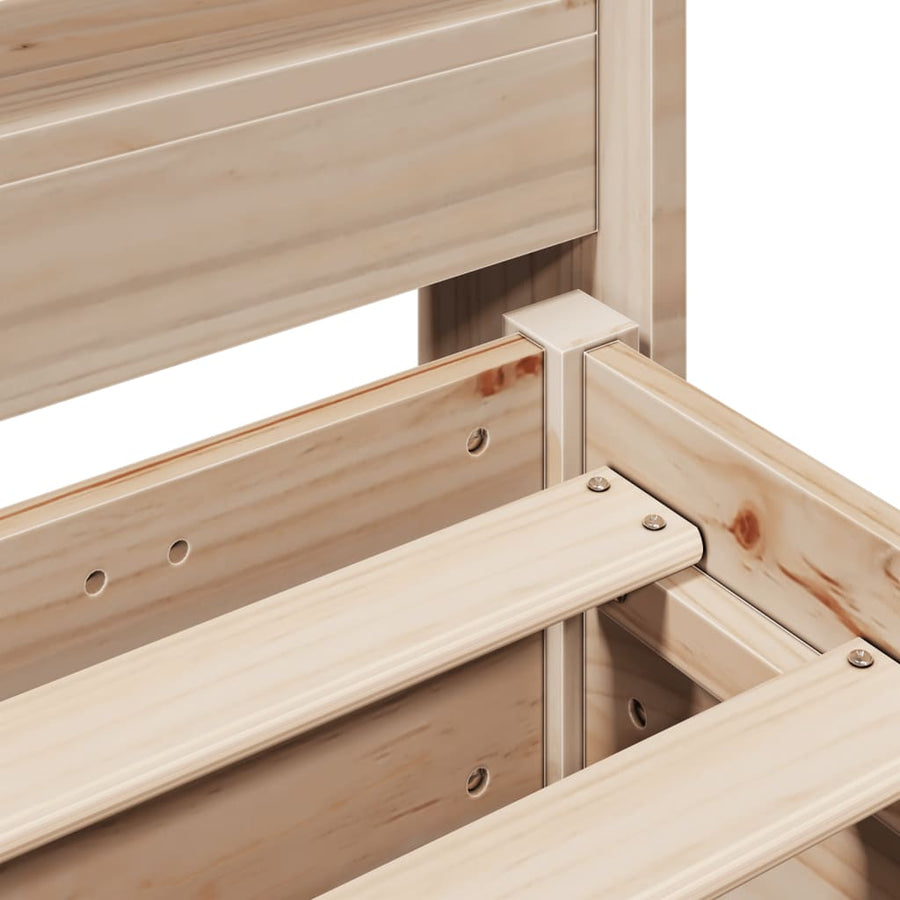 Bedframe zonder matras massief grenenhout 135x190 cm