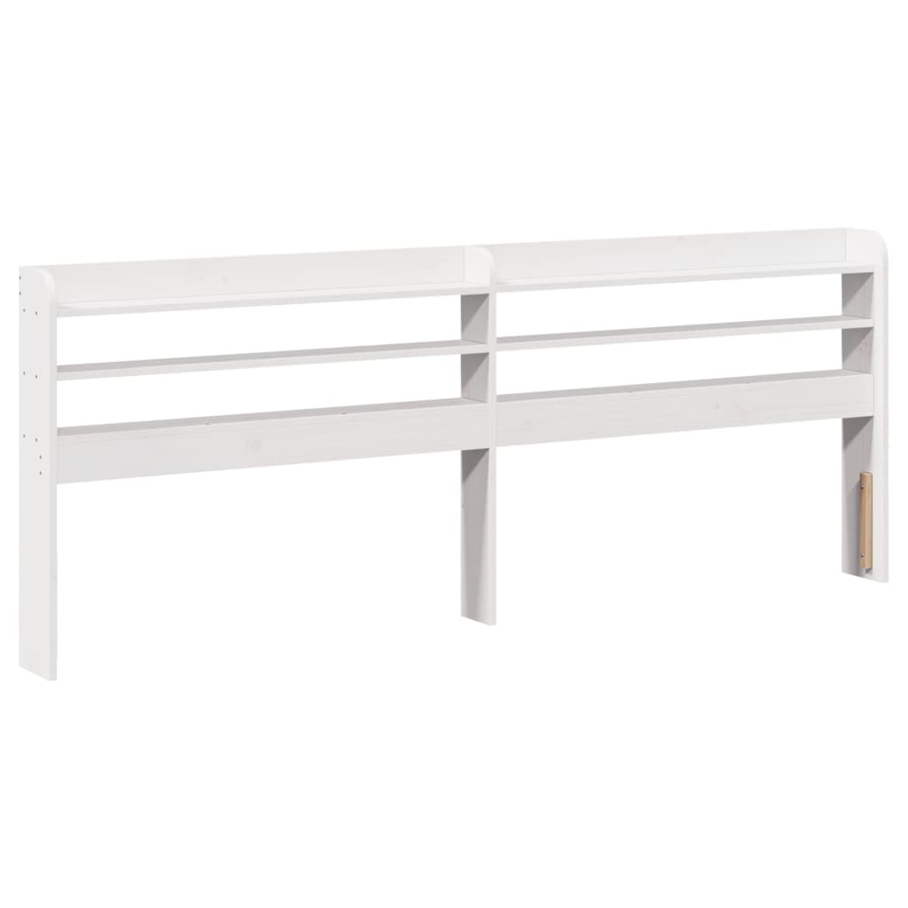Bedframe zonder matras massief grenenhout wit 135x190 cm