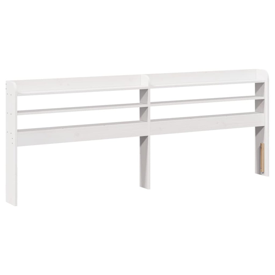 Bedframe zonder matras massief grenenhout wit 135x190 cm