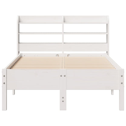 Bedframe zonder matras massief grenenhout wit 90x190 cm
