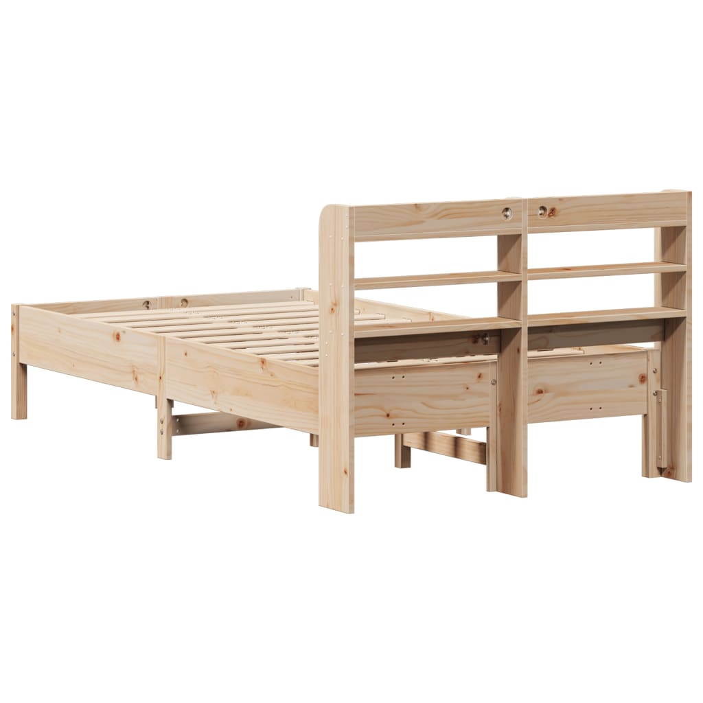 Bedframe zonder matras massief grenenhout 75x190 cm