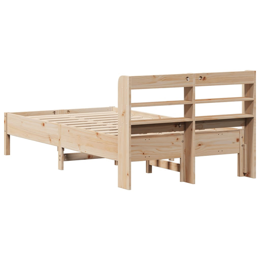Bedframe zonder matras massief grenenhout 75x190 cm