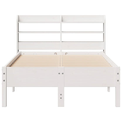 Bedframe zonder matras massief grenenhout wit 75x190 cm