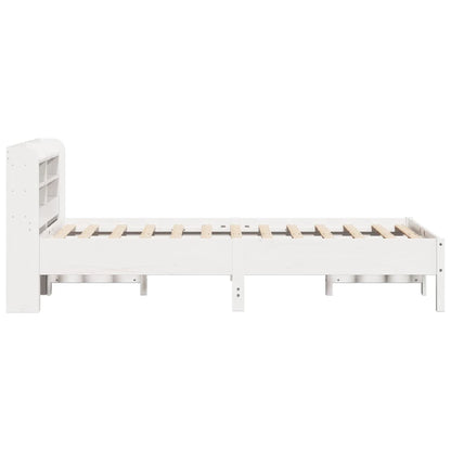 Bedframe zonder matras massief grenenhout wit 75x190 cm