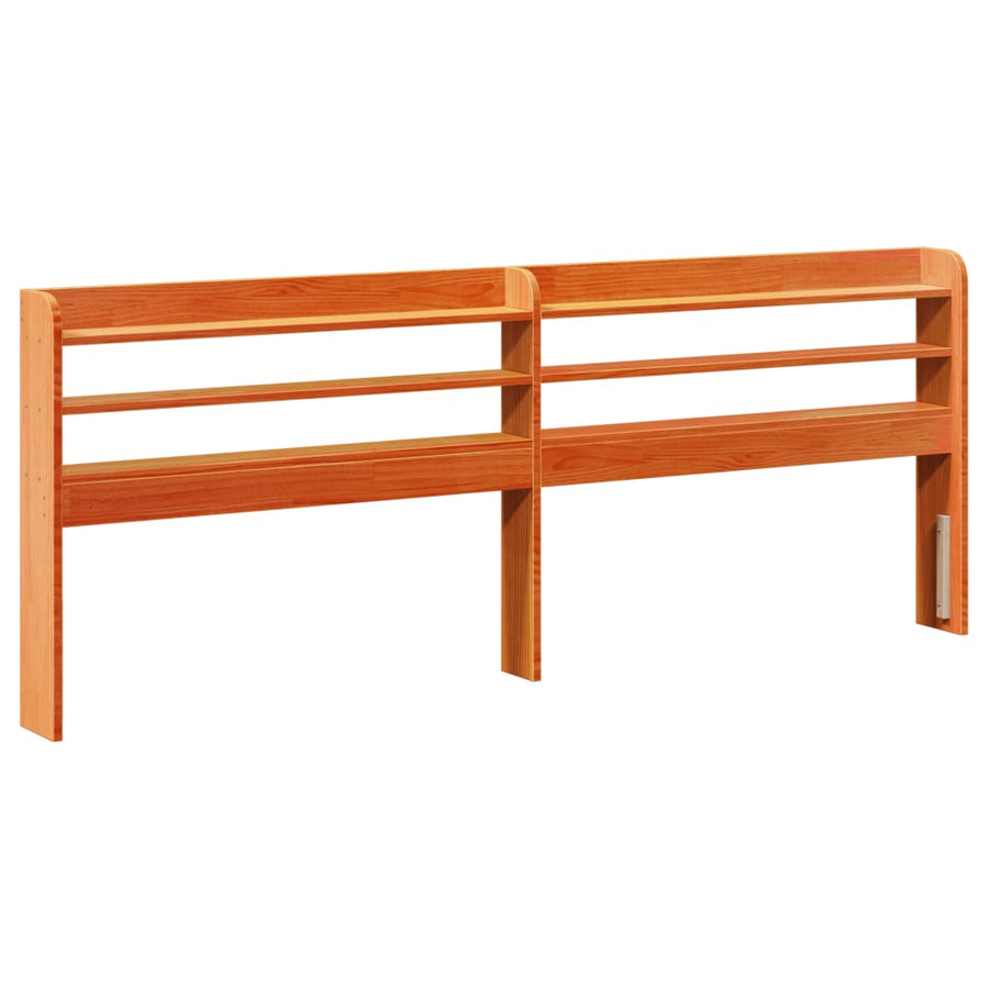 Bedframe zonder matras massief grenenhout wasbruin 200x200 cm