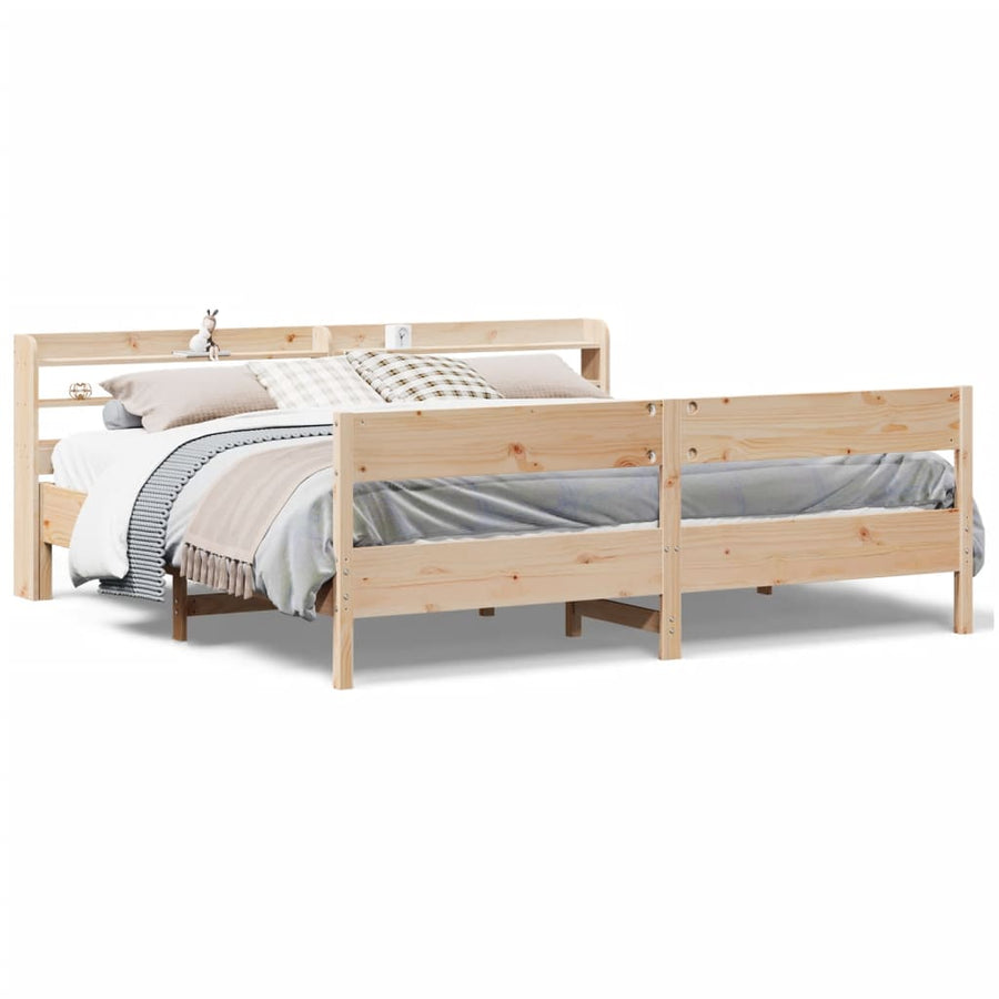 Bedframe zonder matras massief grenenhout 180x200 cm