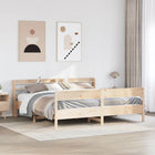 Bedframe massief grenenhout 180x200 cm met opbergvakken