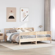 Bedframe massief grenenhout 180x200 cm met opbergvakken