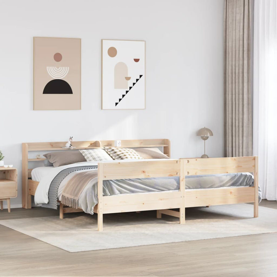 Bedframe zonder matras massief grenenhout 180x200 cm