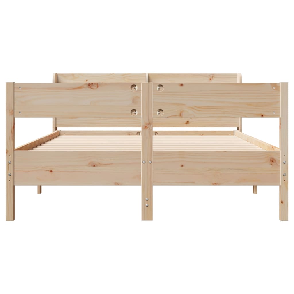 Bedframe zonder matras massief grenenhout 160x200 cm