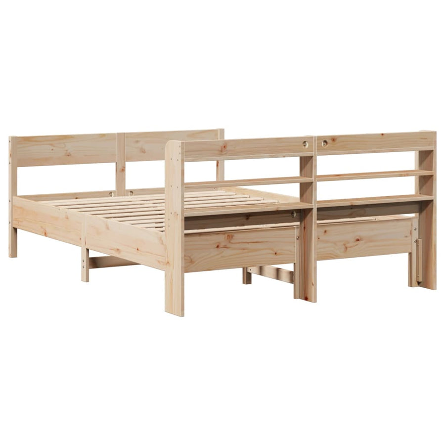 Bedframe zonder matras massief grenenhout 160x200 cm