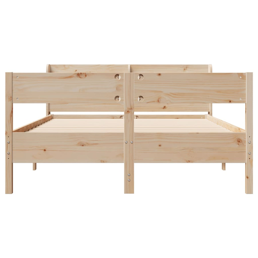 Bedframe zonder matras massief grenenhout 150x200 cm