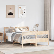 Bed Frame without Mattress Solid Pine Wood 150x200 cm