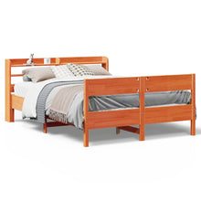 Bedframe zonder matras massief grenenhout wasbruin 120x200 cm