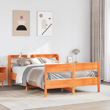 Bedframe zonder matras massief grenenhout wasbruin 120x200 cm