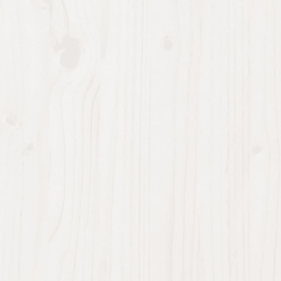 Bedframe zonder matras massief grenenhout wit 140x190 cm