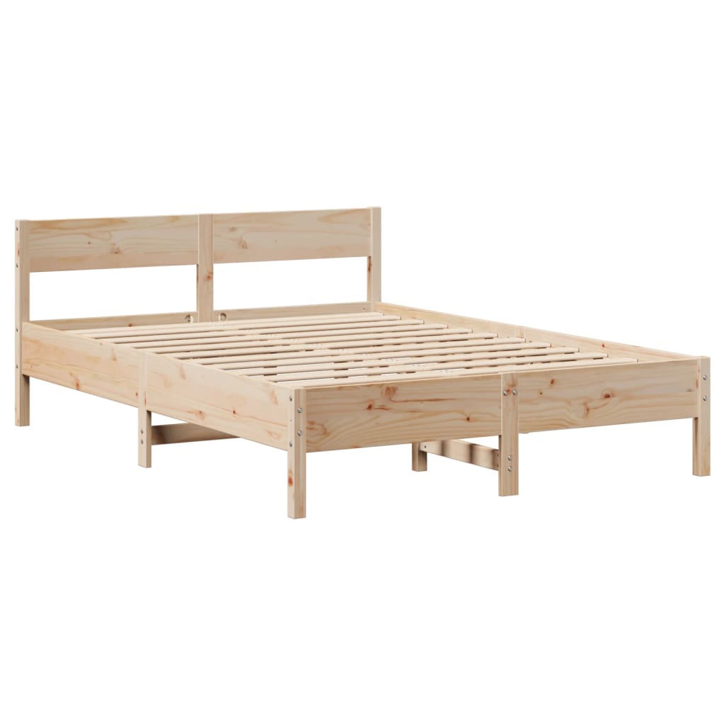 Bedframe zonder matras massief grenenhout 135x190 cm