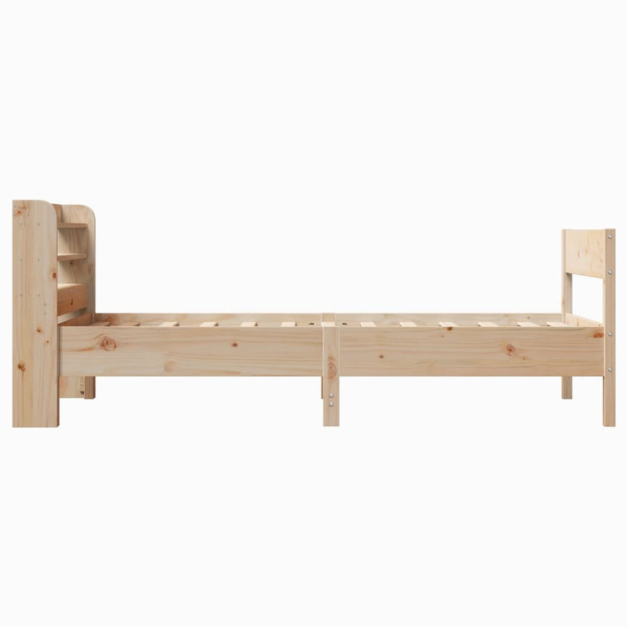 Bedframe zonder matras massief grenenhout 75x190 cm