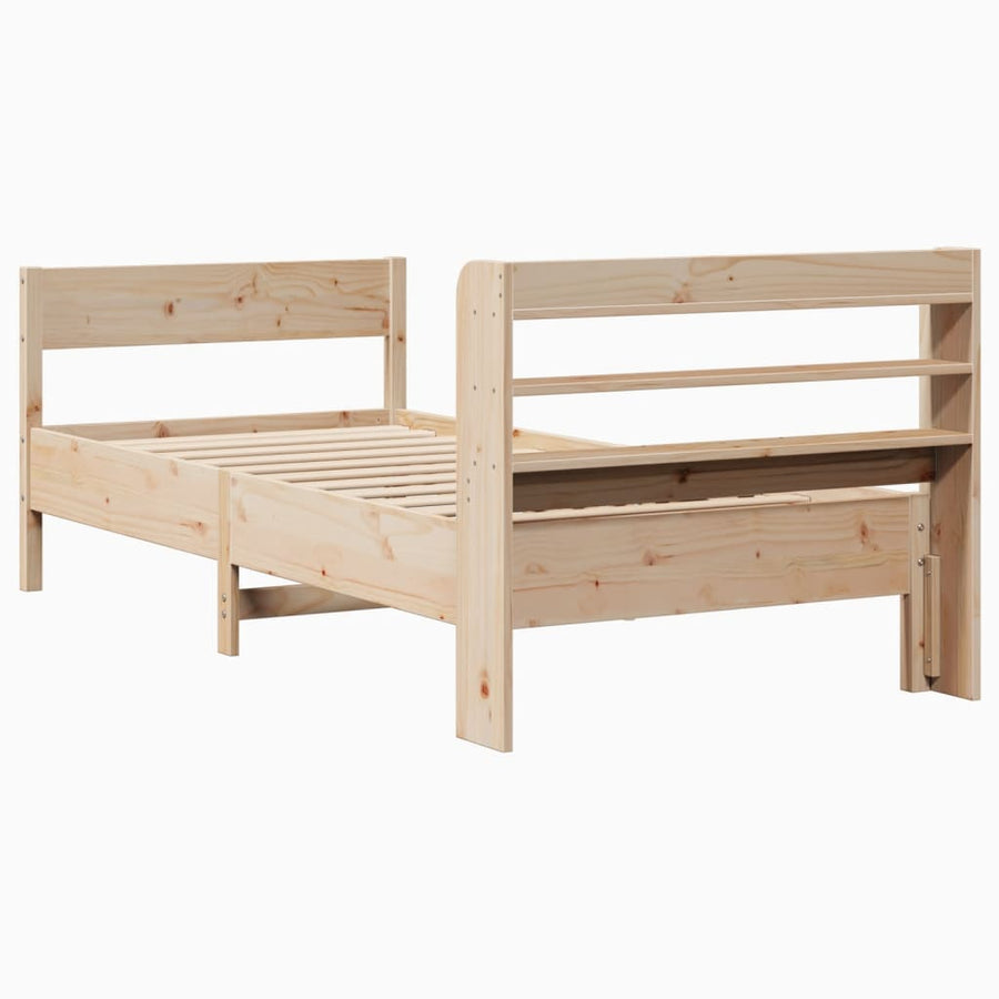 Bedframe zonder matras massief grenenhout 75x190 cm