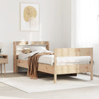 Pine Wood Bed Frame without Mattress 75x190 cm