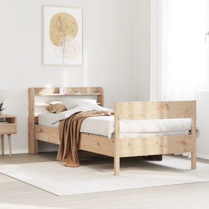 Bedframe zonder matras massief grenenhout 75x190 cm