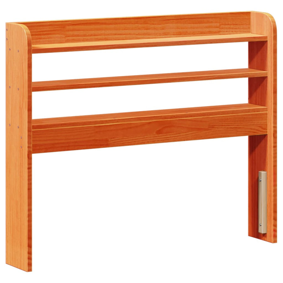 Bedframe zonder matras massief grenenhout wasbruin 75x190 cm