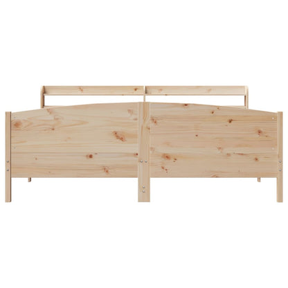 Bedframe zonder matras massief grenenhout 200x200 cm