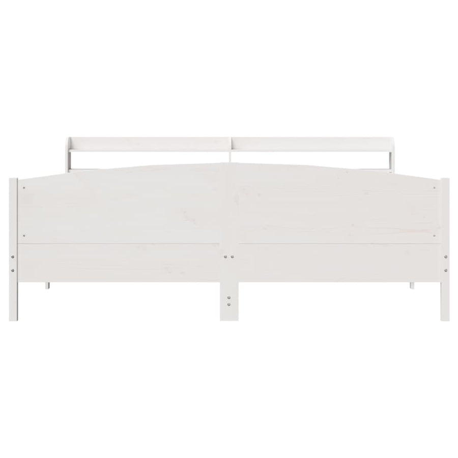 Bedframe zonder matras massief grenenhout wit 200x200 cm