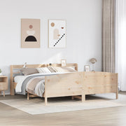Solid Pine Wood Bed Frame without Mattress 180x200 cm