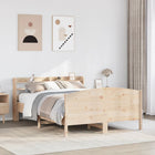 Bed frame without mattress solid pine wood 140x200 cm