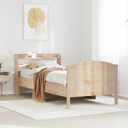 Bed frame without mattress solid pine wood 100x200 cm