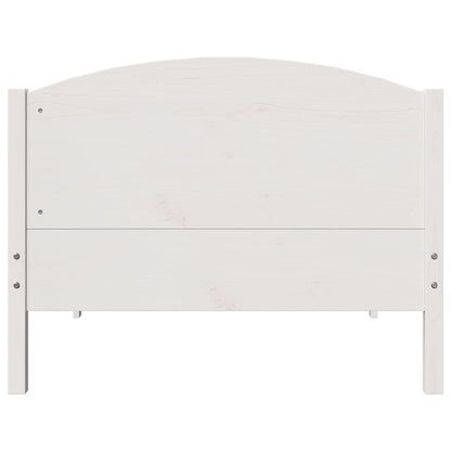 Bedframe zonder matras massief grenenhout wit 140x200 cm