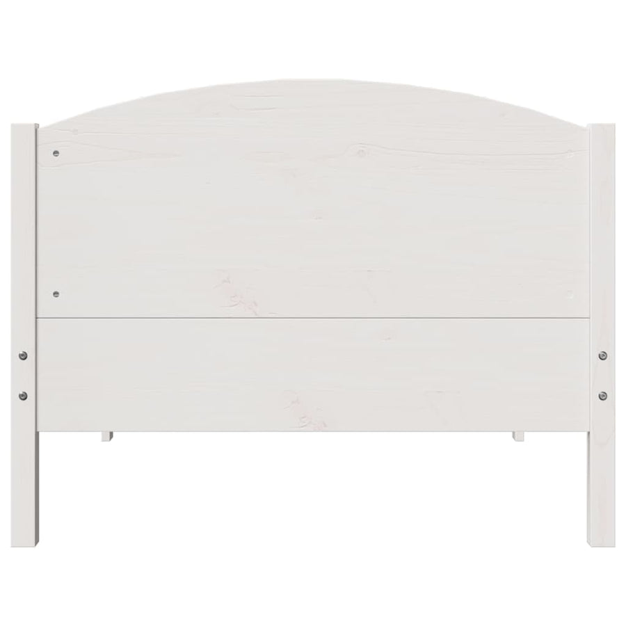 Bedframe zonder matras massief grenenhout wit 140x200 cm