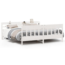 Bedframe zonder matras massief grenenhout wit 200x200 cm