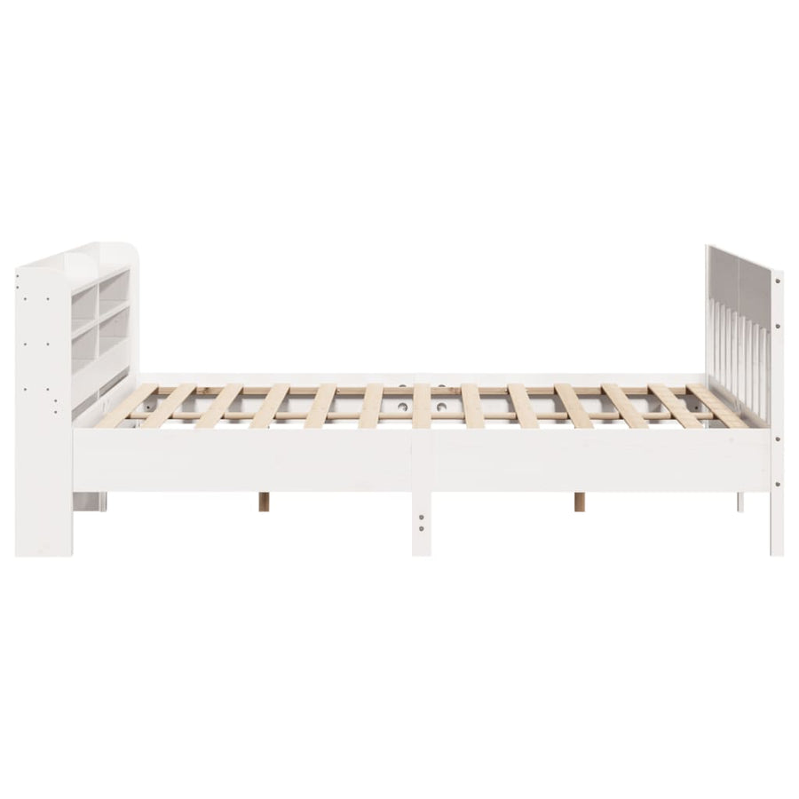 Bedframe zonder matras massief grenenhout wit 200x200 cm
