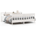 Bedframe zonder matras massief grenenhout wit 200x200 cm