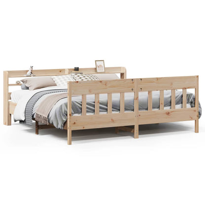 Bedframe zonder matras massief grenenhout 180x200 cm