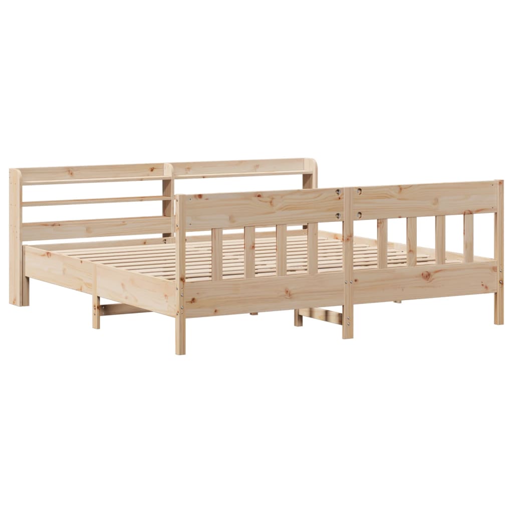 Bedframe zonder matras massief grenenhout 180x200 cm