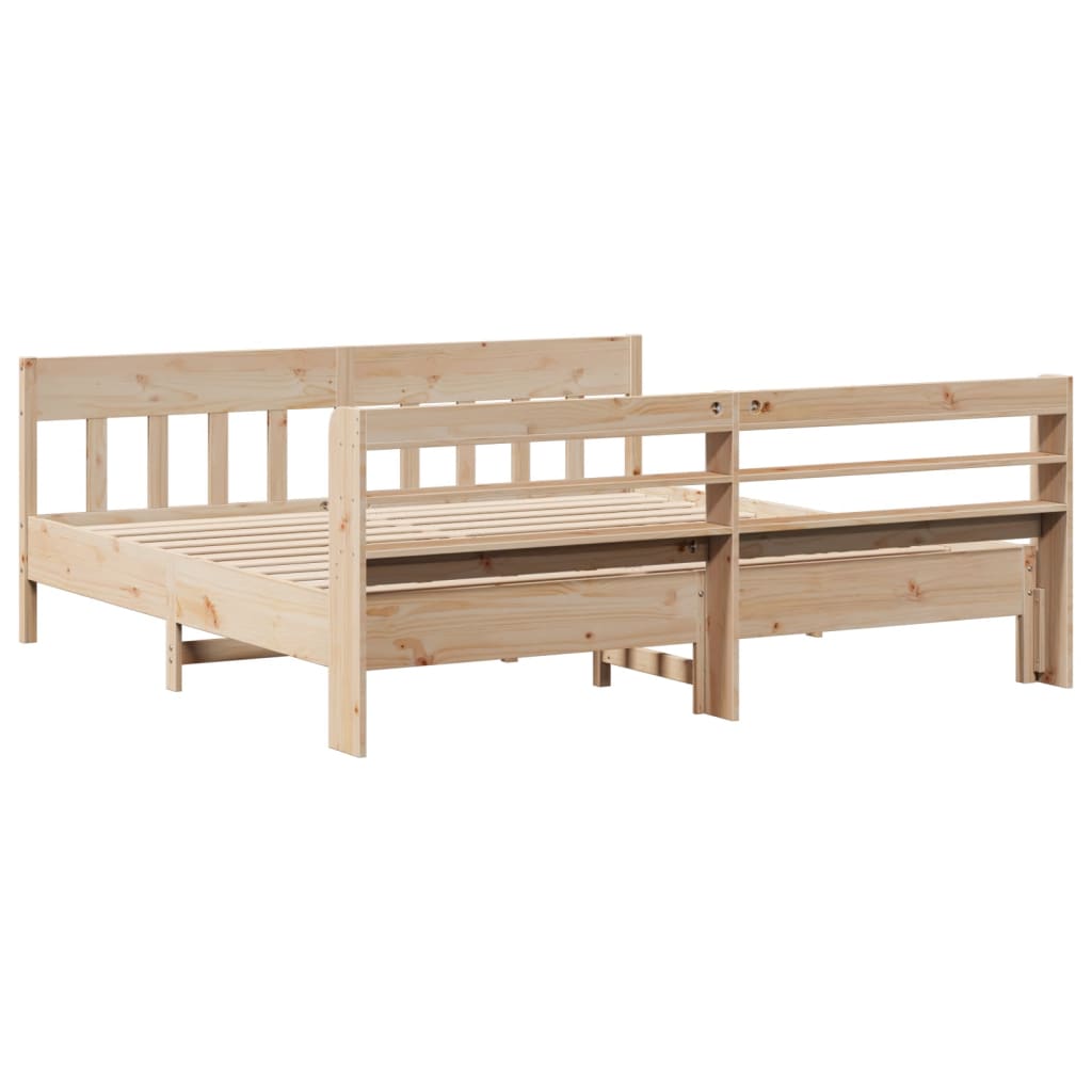 Bedframe zonder matras massief grenenhout 180x200 cm