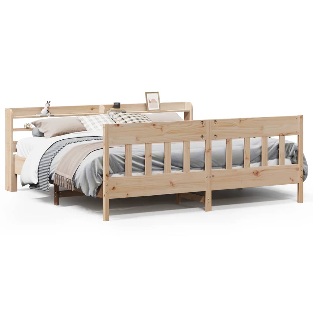 Bedframe zonder matras massief grenenhout 180x200 cm