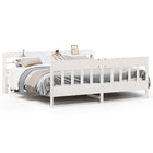 Bedframe massief grenenhout wit 180x200 cm
